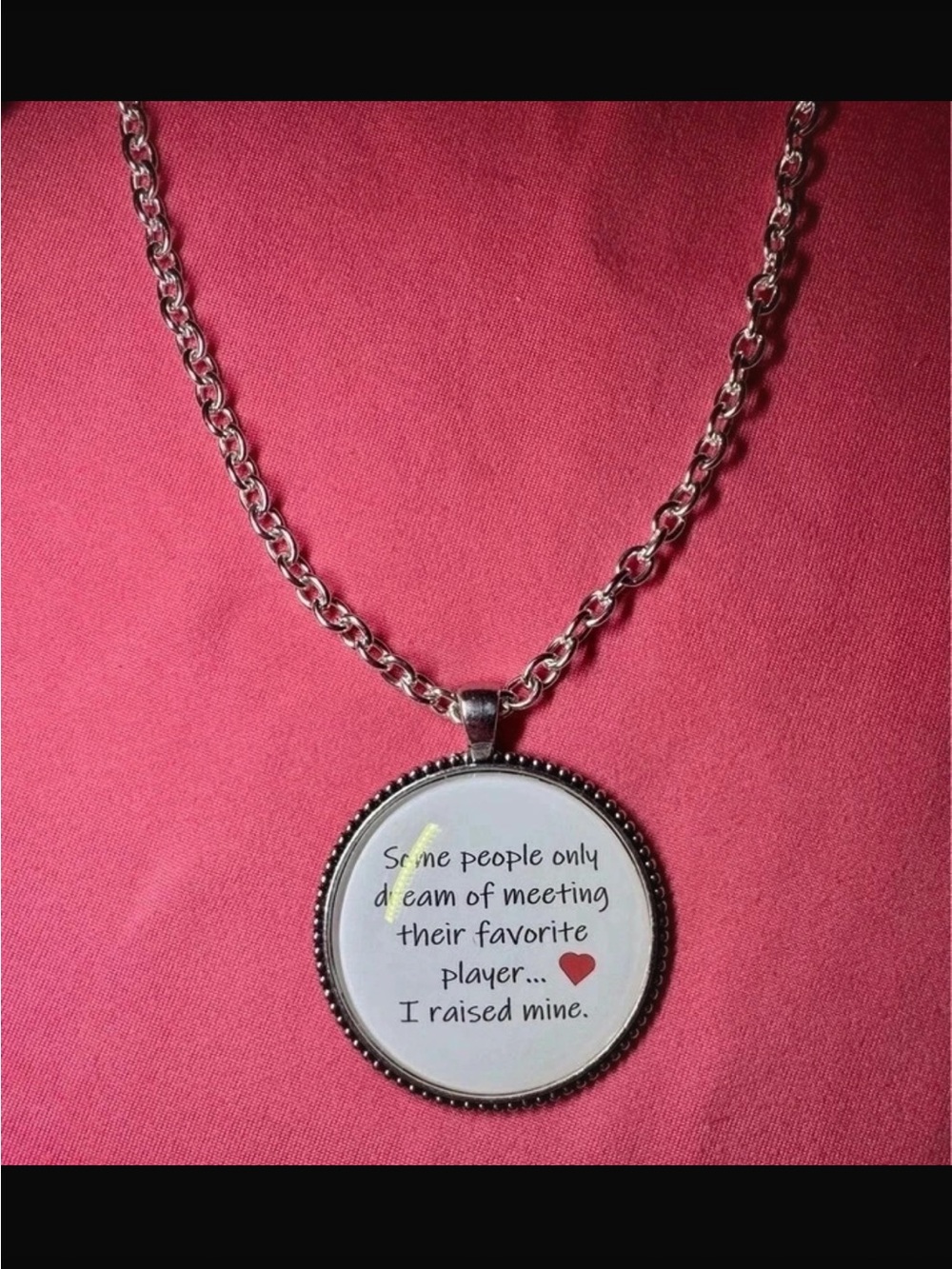 Silver Pendant Necklace - Inspirational Quote